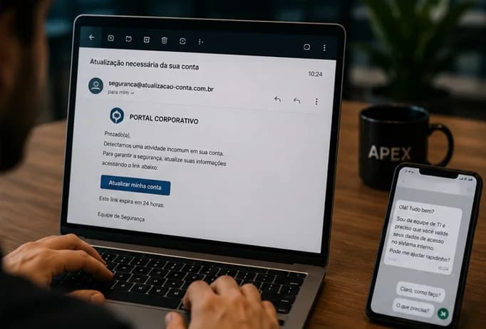 Cena ilustrativa de uma especialista conduzindo uma avaliação técnica