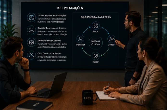 Visão ilustrativa das evidências e da entrega de Reteste